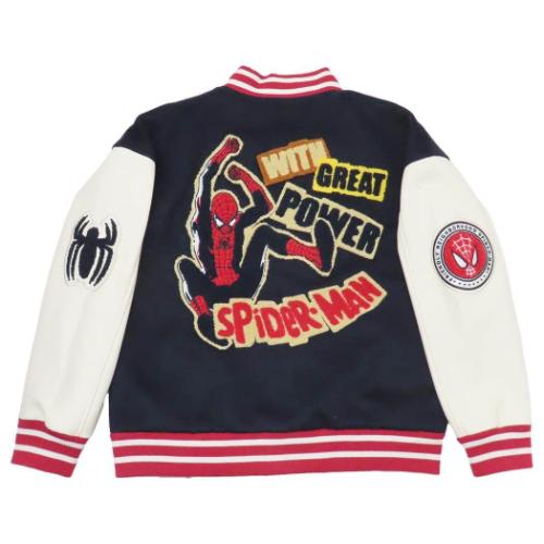 スパイダーマン アウター レディース スタジャン グレートパワー L MARVEL キャラクター グッズ