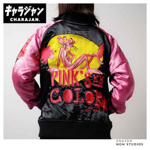 ピンクパンサー アウター スカジャン L ユニークピンクパンサー キャラクター グッズ