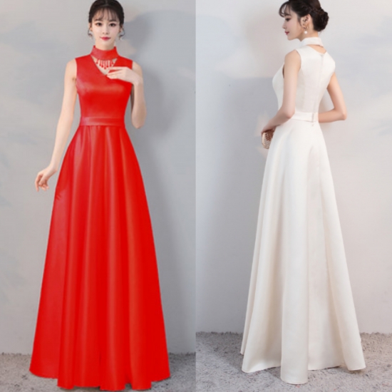 ホルターネック サテン マキシ丈 ドレス レッドの通販はau Pay マーケット Yuzu Shibuya