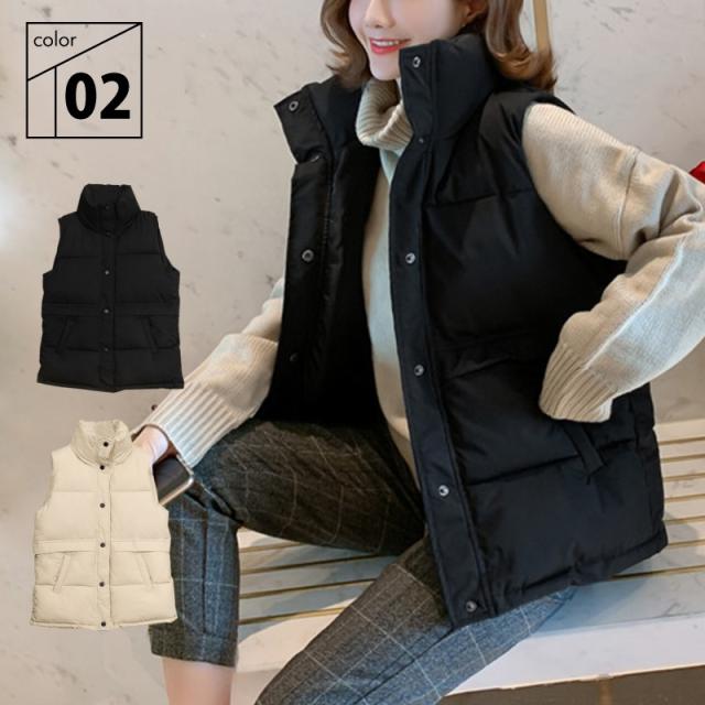 キルティング コットン ベスト レディース 秋 冬 ブラック ホワイト フリーの通販はau Pay マーケット Tdb