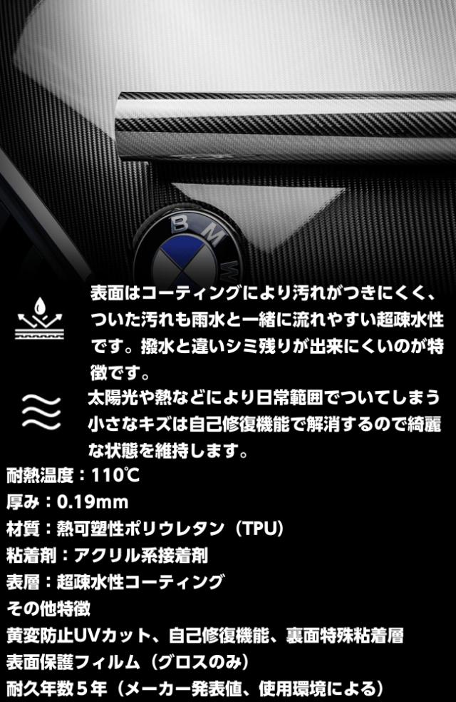 ペイントプロテクションフィルム グロスダークグレー 152cm×3m カラー PPF (TPU) プロテクションフィルム 艶ありグレイ系 車 ボディ保護 カーラッピング_4