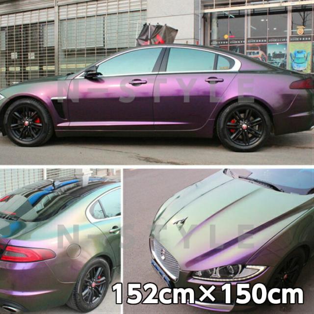 カーラッピングシート152ｃｍ×150cm　艶ありマジョーラパールゴールド　ラッピングフィルム　耐熱耐水曲面対応裏溝付の通販は 7,590円