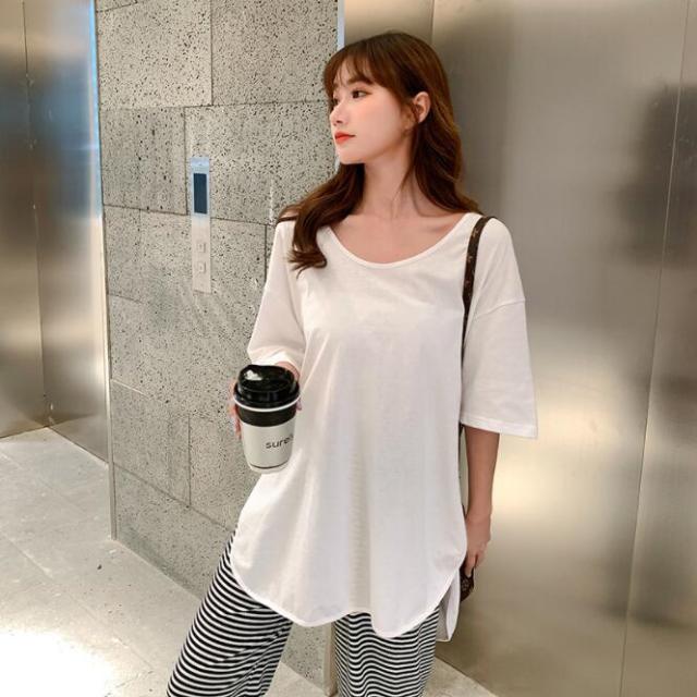 春夏新作 レディースシャツ ゆったり 大きめ トップス ブラウス 半袖 体型カバー Tシャツ もダルシャツ 無地 薄手 涼しいの通販はau Pay マーケット ジェオンシー雑貨屋