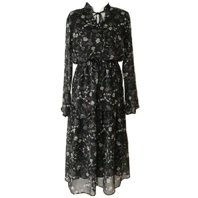 花柄 ロングワンピース シースルー パーティー 結婚式 二次会 婚活 代30代40代の通販はau Wowma Cho