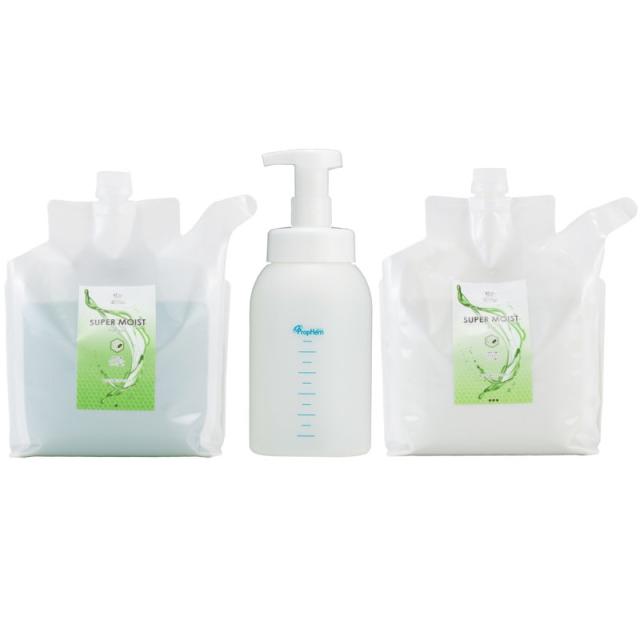 プロフェム スーパーモイストシャンプー ＆ スーパーモイストリンス 3000ml × 2個 ＋ スーパーポンプフォーマー セットの通販は 28,700円