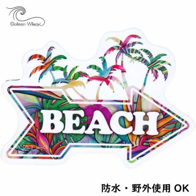 Colleen Wilcox】 コリーンウィルコックス BEACH ステッカー 耐水 野外使用OK シール ハワイアン雑貨 スマホ 携帯 車 バイクの通販はau  PAY マーケット - ハワイアン雑貨＆ファッション Ｌａｚｙ Ｍａｇｎｏｌｉａ