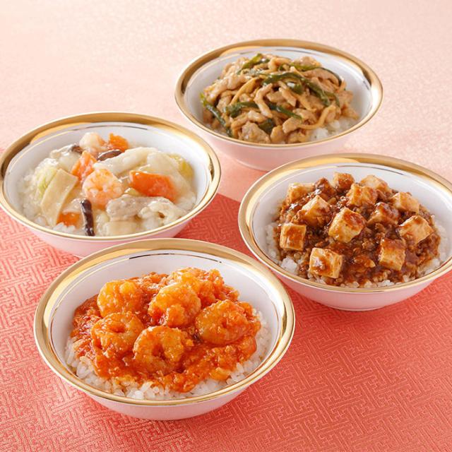 陳建一監修 赤坂四川飯店 お手軽どんぶり4種12Pセット 丼ぶり 中華惣菜 中華丼 エビチリ丼 マーボー豆腐丼 青椒肉絲丼 お中元 お歳暮 ギフト 2024冬ギフトの通販は 5,829円