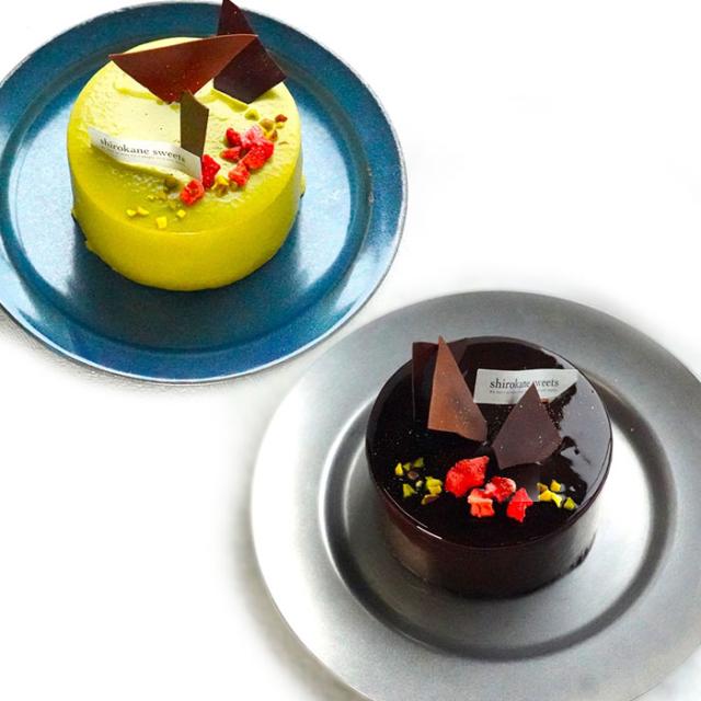 shirokane sweets TOKYO ケーキ ミロワール（3号サイズ）・ピスターシュ（3号サイズ）2個セット ホール ケーキ
