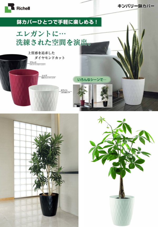 リッチェル キンバリー 鉢カバー 8号鉢サイズ ホワイト 薫る花 観葉植物 花鉢 プレゼント ギフト 誕生日 開店祝い 鉢かご 鉢カゴ の通販はau Pay マーケット 薫る花