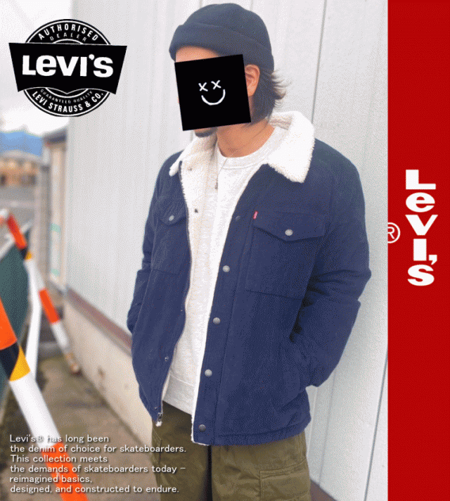 米国モデル】 Levis リーバイス SHERPA CORDUROY TRUCKER ボア