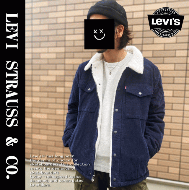 米国モデル】 Levis リーバイス SHERPA CORDUROY TRUCKER ボア