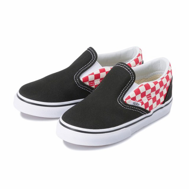 ヴァンズ スニーカー Vans Kids Slip On Check Black Red 13 15cm キッズ スリッポン 日本正規品の通販はau Pay マーケット Sports Express