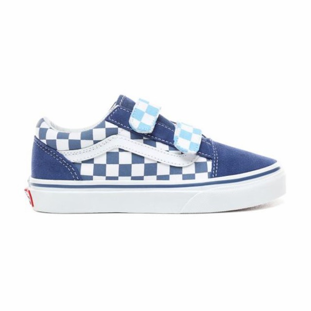 vans old skool checkerboard velcro