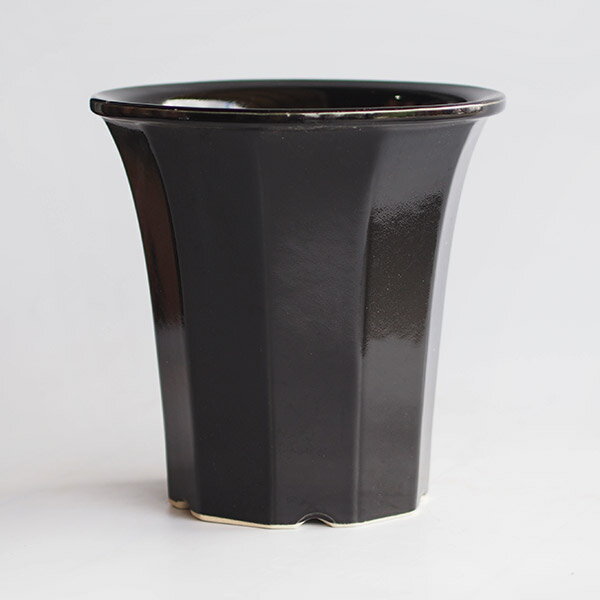 植木鉢 陶器鉢 洋ラン用 国産 黒 十角ラン鉢 7号の通販はau Pay マーケット 陶器舎