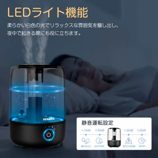 100円OFFクーポン」 【10倍ポイント】 加湿器 大容量3.8L 超音波式