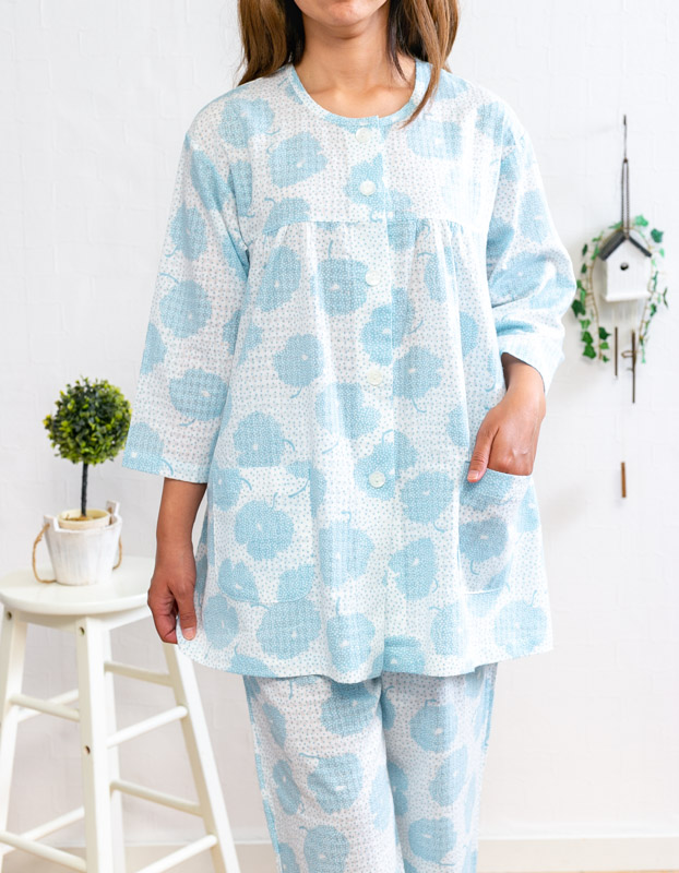 日本製 母の日ギフト 肌に優しい綿100 パジャマ レディース 夏 長袖 前開き 涼しい空羽織生地を使用 初夏 夏向き商品 女の通販はau Pay マーケット 部屋着の時間