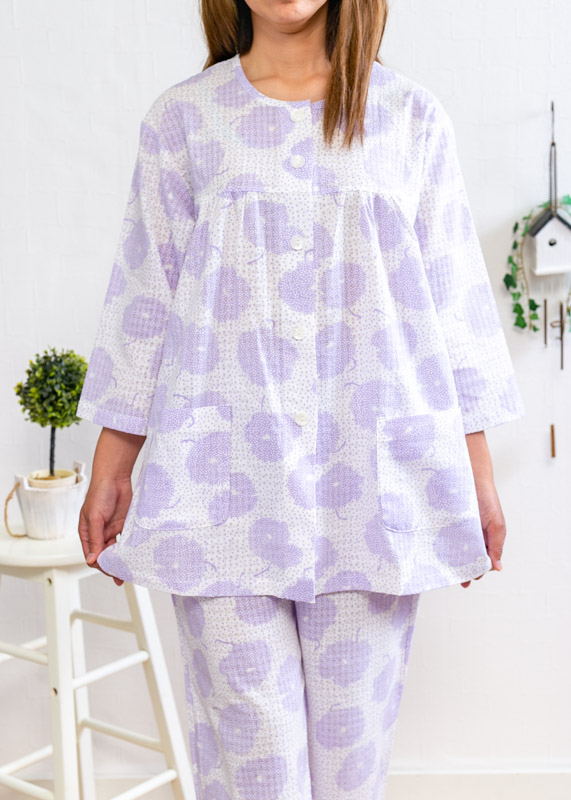 日本製 母の日ギフト 肌に優しい綿100 パジャマ レディース 夏 長袖 前開き 涼しい空羽織生地を使用 初夏 夏向き商品 女の通販はau Pay マーケット 部屋着の時間