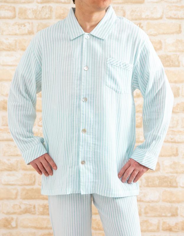 父の日 サラッとして軽くて涼しい楊柳ガーゼ 肌にやさしい綿100 パジャマ メンズ 長袖 春夏 入院準備 ルームウェアの通販はau Pay マーケット 部屋着の時間