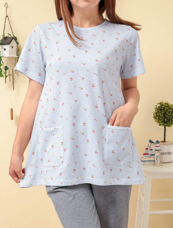 肌にやさしい綿100 パジャマ レディース かぶり 半袖 ７分丈パンツ 夏用パジャマ の通販はau Pay マーケット 部屋着の時間