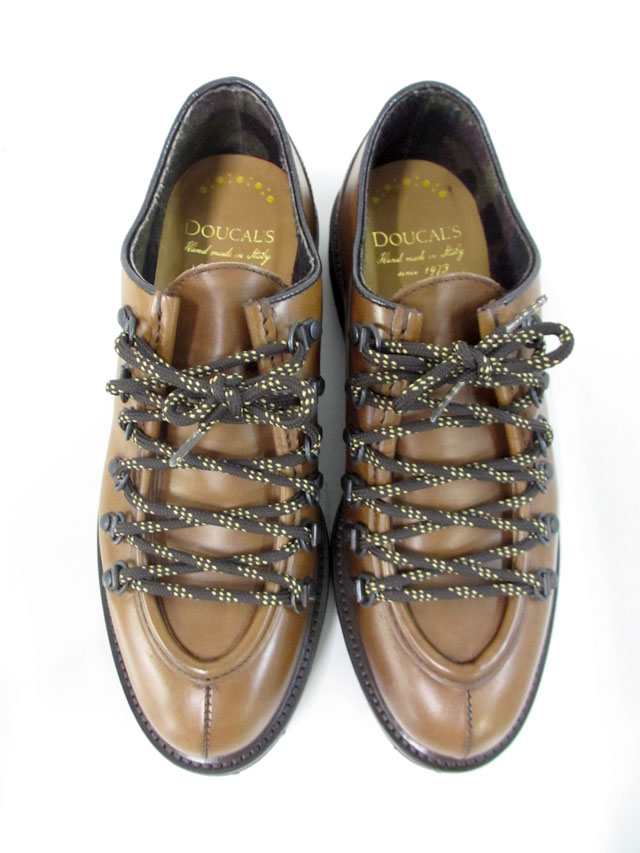 定価5,6万円の4割引デュカルスdoucals新品箱付イタリア製レザーシューズ靴41号26cmマウンテンブーツショート茶登山靴(qz12580)