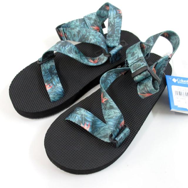 コロンビアcolumbia新品タグ付サンダル7号Mサイズ緑アイランド葉柄グリーン(qz12738)の通販はau PAY マーケット
