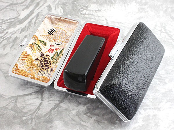 法人印鑑 ケース付 黒水牛 角印【寸胴】18mm会社印 黒色牛革もみケース付きの通販は 6,558円