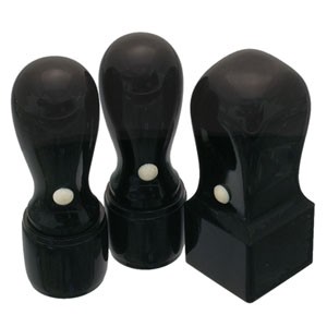 法人印鑑３本セット 黒水牛【天丸】代表印 銀行印18mm（天丸蓋付）と角印18mm ケースなし 会社の通販は