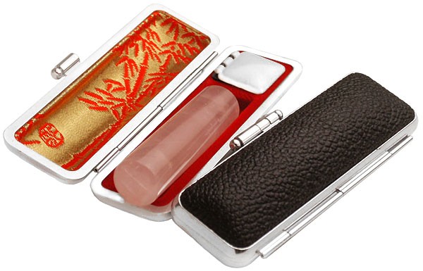 印鑑 はんこ ローズクォーツ 紅水晶 13.5mm銀行印 実印 ケースなしの通販は