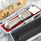 法人印鑑 ケース付 チタン【天丸蓋なし】代表者印16.5mm（会社実印 役職印 代表印 銀行印など）の通販は 11,877円