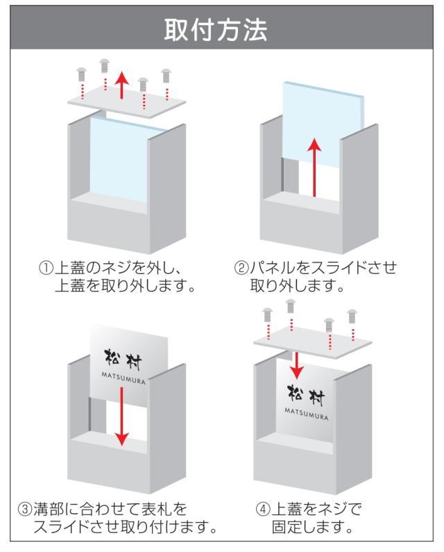 表札 戸建 一戸建て 門柱 対応 三協アルミ マクリズム・ファノーバ用 ステンレス NFV-S-21(文字色 黒) 漢字:なごみ体 ローマ字:フーツラ体 約148x133x2mm 約150gの通販は