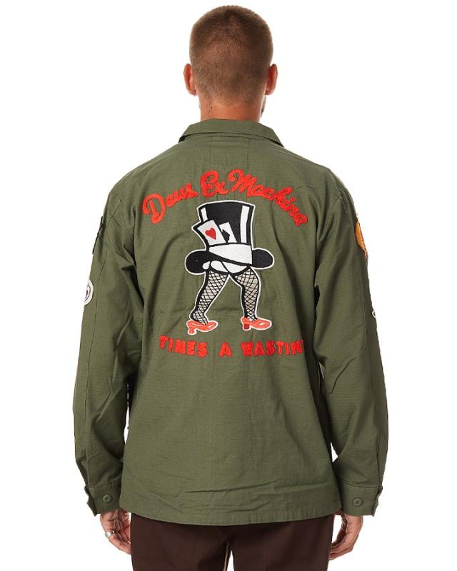 43％割引ブルー系,S買い誠実 Deus Ex Machina デウス エクス マキナ トラヴィス オーバー ミリタリージャケット ジャケット