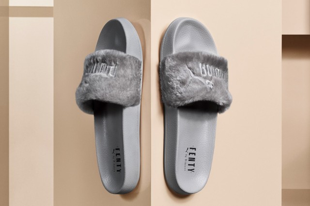 puma fenty slippers fur