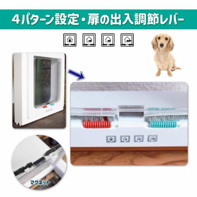 ペットドア 小型犬・猫用 PTG-2200＜ベージュ＞ - 猫用品