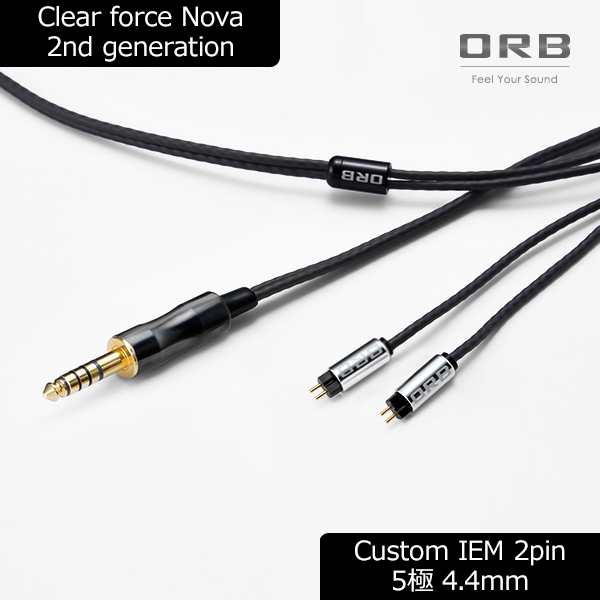 ORB オーブ Clear force Nova 2nd generation Custom IEM 2pin 4.4φ (1.2m) リケーブル (送料無料)