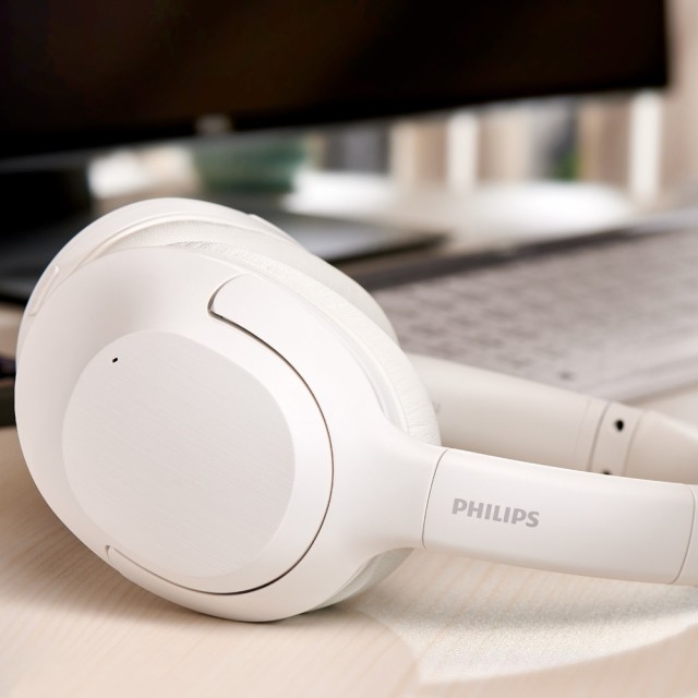 ワイヤレスヘッドホン PHILIPS フィリップス TAH8856 ホワイト ノイズ