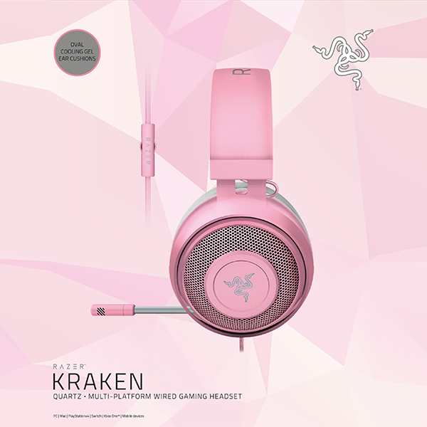 ゲーミング ヘッドセット Razer レイザー Kraken Quartz Pink Pc Ps4 Xbox One対応 人気 ボイスチャット オンラインの通販はau Pay マーケット E イヤホン