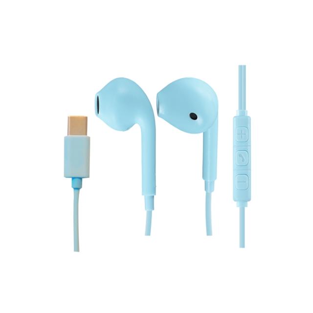 AXES Fit Type-Cハンズフリーイヤホン AH-c88 BL ブルー 有線 イヤホン インナーイヤー型 DAC USB マイク付き リモコン アクセス