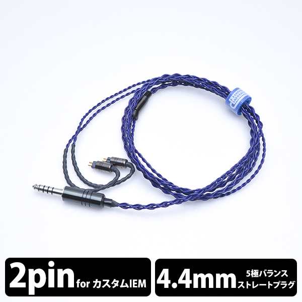 イヤホンケーブル e☆イヤホン・ラボ Iolite アイオライト CIEM2Pin-4.4mm(イヤーループ仕様) 120cmの通販は