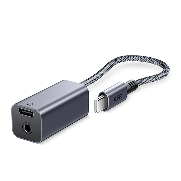 変換アダプタ) ESR 2-in-1 USB-C Headphone Adapter 充電 変換 急速