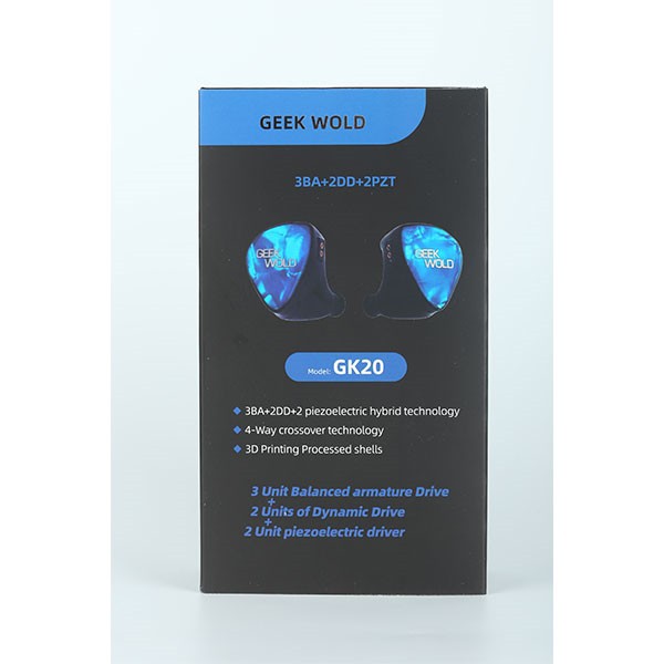 有線イヤホン) GEEK WOLD GK20 イヤホン 有線 リケーブル対応 2PIN 4.4