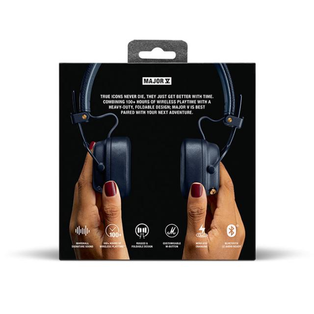 ヘッドホン Marshall Major V Mightnight Blue Marshall Major V (Midnight Blue) Wireless on-ear Bluetooth