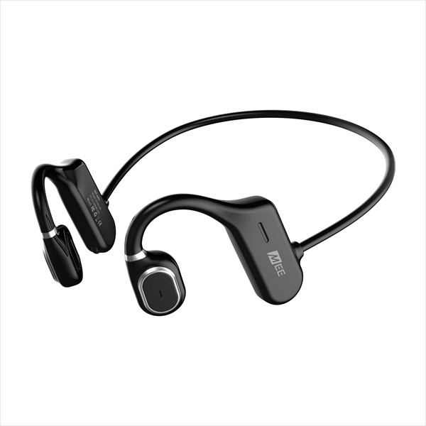 MEE audio AIRHOOKS ブラック 骨伝導イヤホン ワイヤレスイヤホン Bluetooth 防水 耳かけ 耳を塞がない (送料無料)