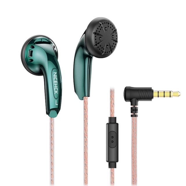 NICEHCK YD30 マイク付き グリーン 有線イヤホン インナーイヤー型 マイク 通話 ダイナミックドライバー イントラコンカ ナイスエイチシーケー