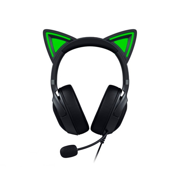 ゲーミングヘッドセット) Razer Kraken Kitty V2 Black 猫耳 ゲーム用