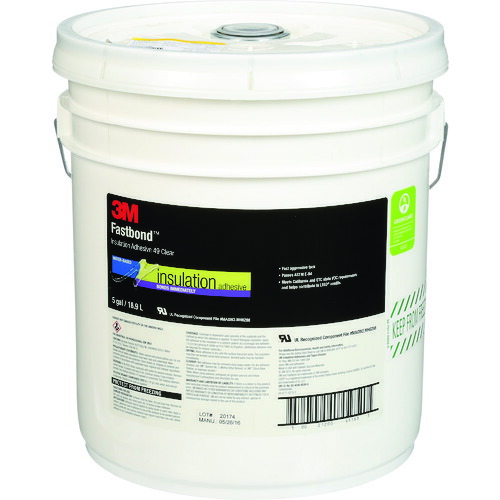 スリーエム ジャパン　3M　Ｆａｓｔｂｏｎｄ　水性接着剤　４９　１８．９Ｌ　ペール缶タイプ　【品番：FB49 CLE 5GAL PAIL】