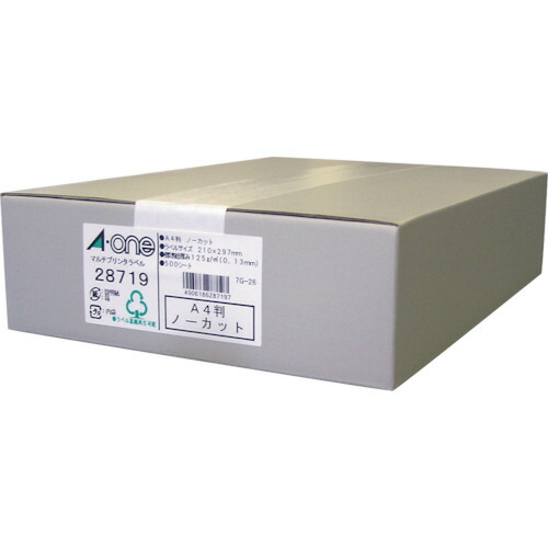 スリーエム ジャパン　3M　ラベルシール（プリンタ兼用）１面　（５００枚入）　【品番：28719】
