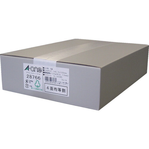 スリーエム ジャパン　3M　エーワン　ＰＰＣラベル　Ａ４‐４面　（５００枚入）　【品番：28766】