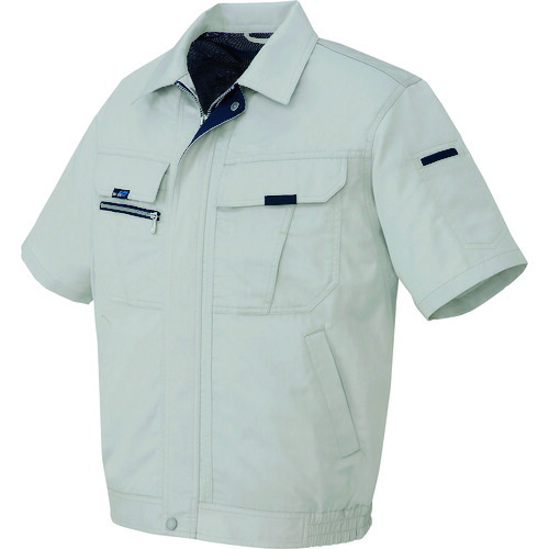 アイトス（AITOZ）　半袖ブルゾン（男女兼用）　グレー　ＬＬ　【品番：9032-004-LL】