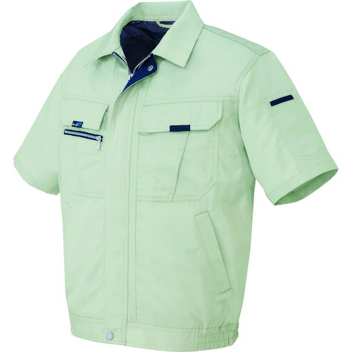 アイトス（AITOZ）　半袖ブルゾン（男女兼用）　アースグリーン　ＳＳ　【品番：9032-005-SS】