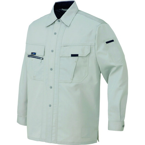 アイトス（AITOZ）　長袖シャツ（男女兼用）　グレー　６Ｌ　【品番：9035-004-6L】